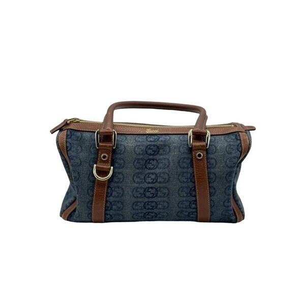 Vintage Gucci GG pattern Abby Boston Bag Denim*Awesome design! Snag HER! - Picture 2 of 15